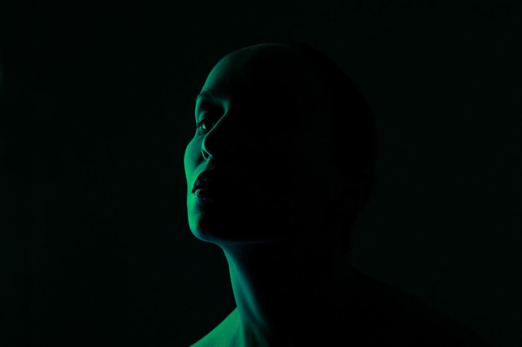 green, face, light, portrait, woman, person, people, model, skin, female, skincare, dark, shadow, shadows, attractive, young, beauty, black, darkness, mood, black light, black beauty, black model, black portrait, black dark, black lights, skincare, dark, dark, dark, shadow, black, black, black, black, black, darkness