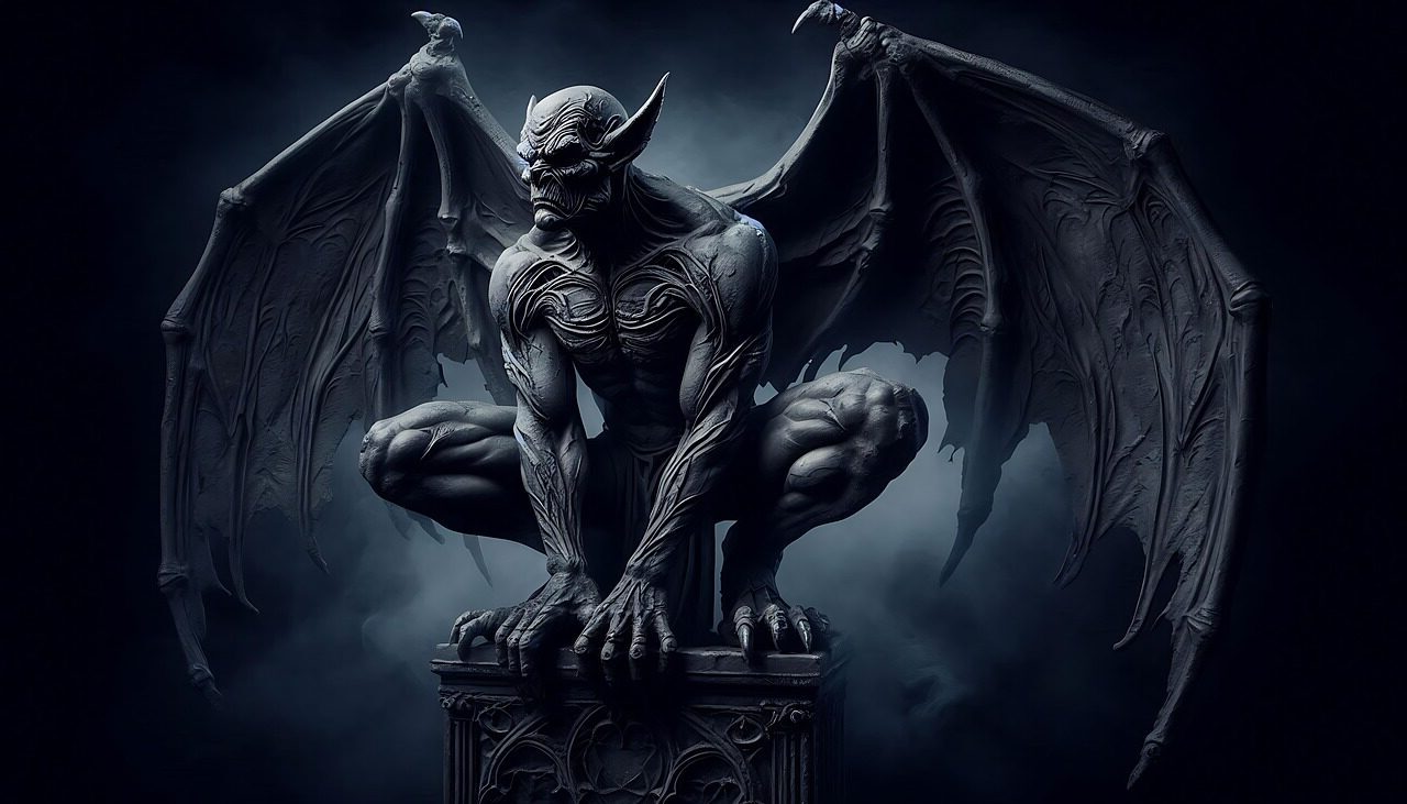 gothic, style, demon, creepy, scary, gargoyle, fantasy